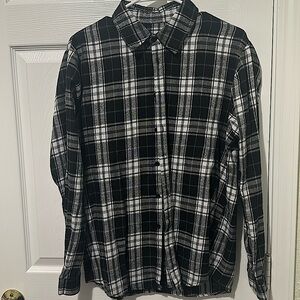 SHEIN black/white medium flannel